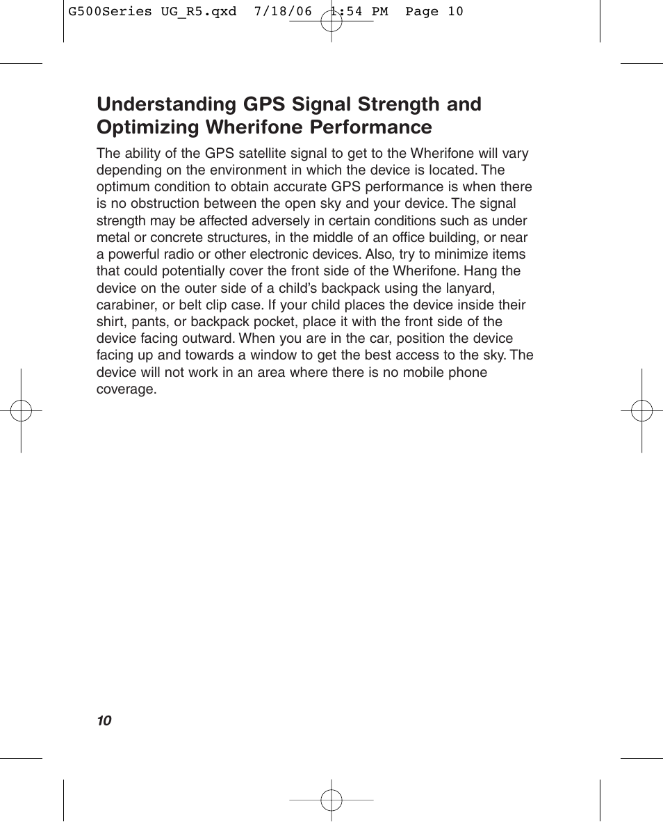 Wherify Wireless Wherifone G500 Series User Manual | Page 16 / 148