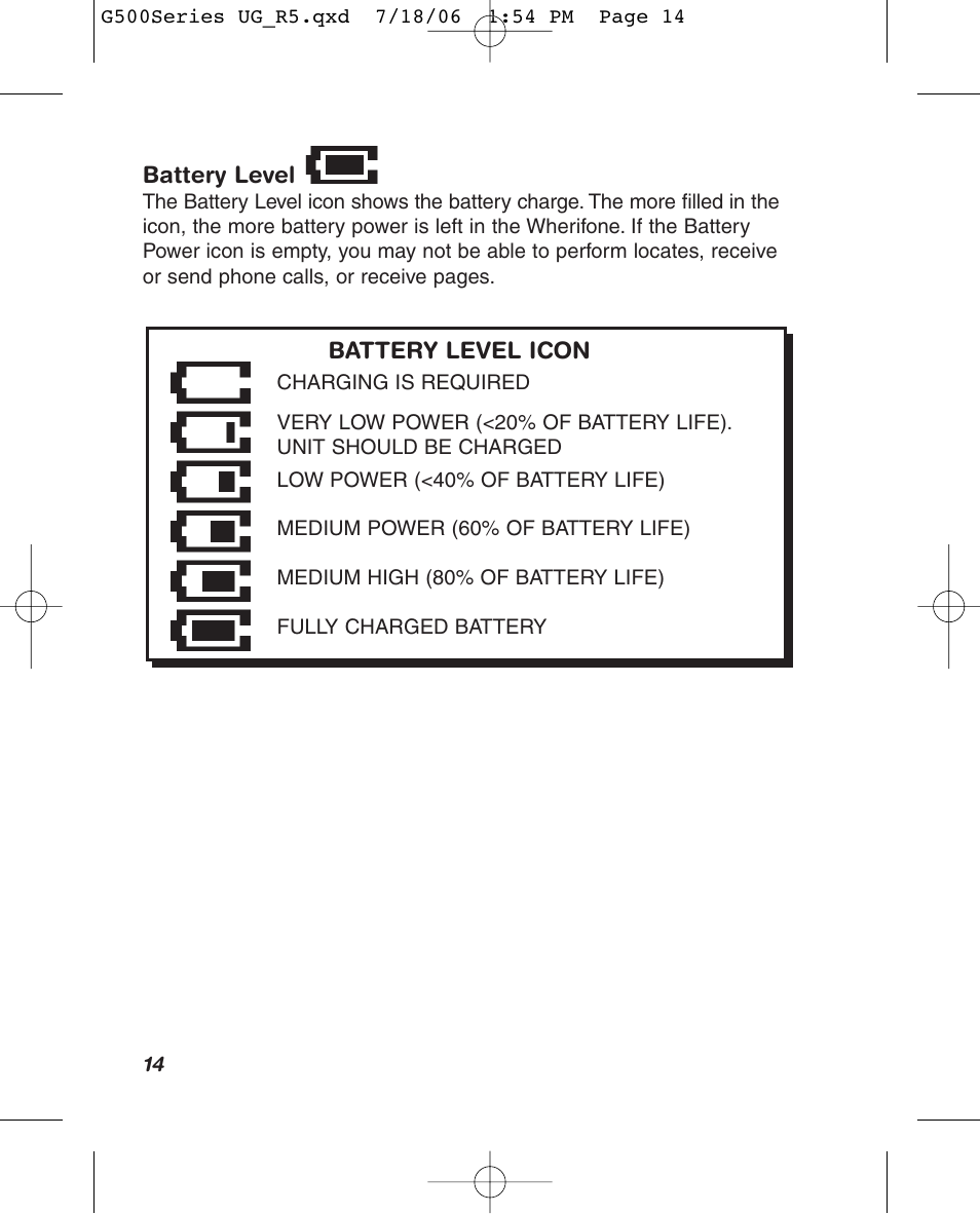 Wherify Wireless Wherifone G500 Series User Manual | Page 20 / 148