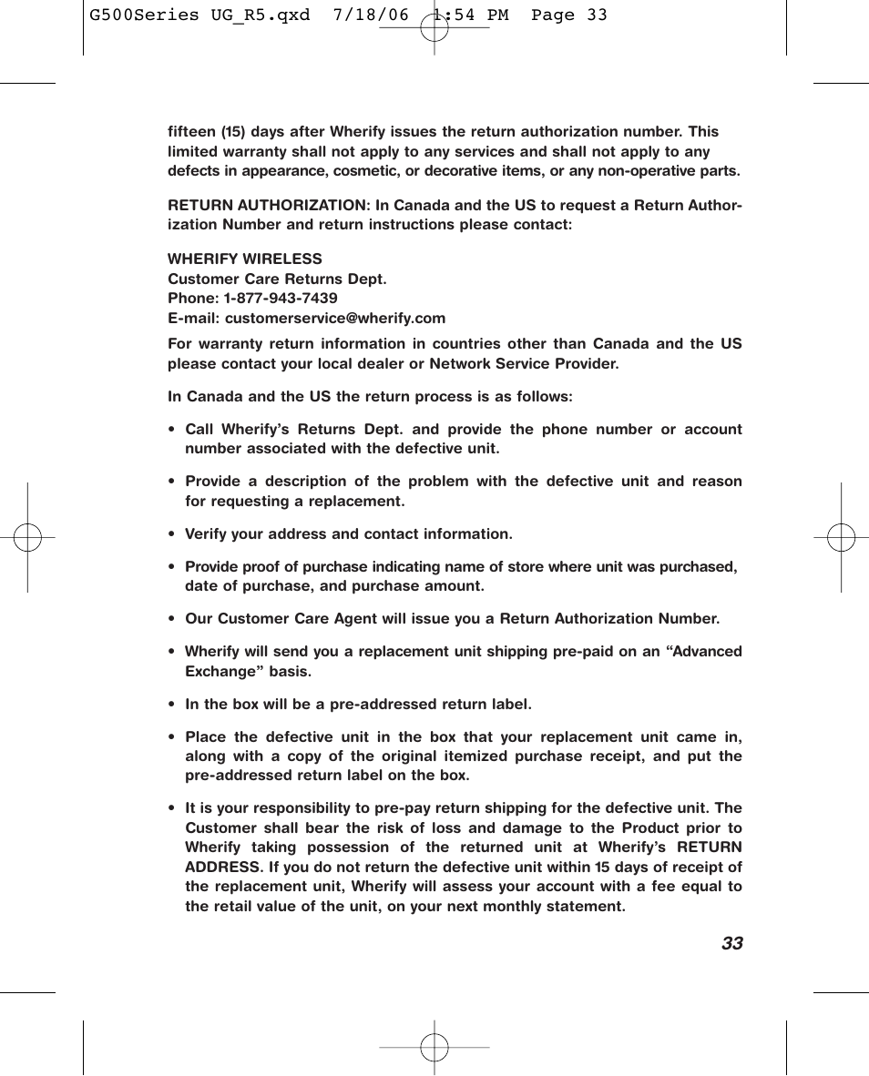 Wherify Wireless Wherifone G500 Series User Manual | Page 39 / 148