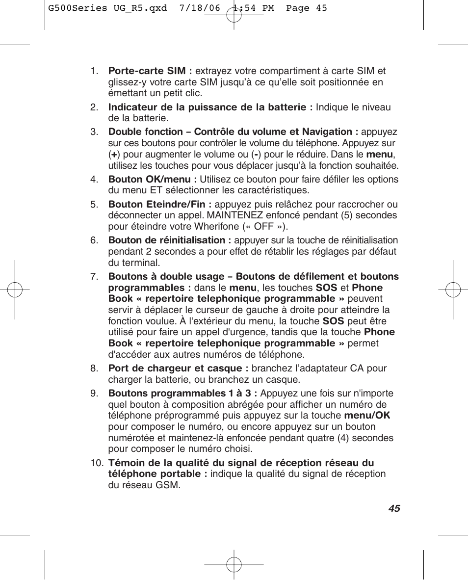 Wherify Wireless Wherifone G500 Series User Manual | Page 57 / 148