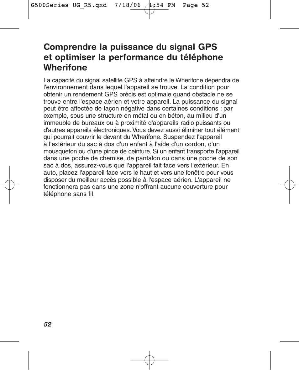 Wherify Wireless Wherifone G500 Series User Manual | Page 64 / 148