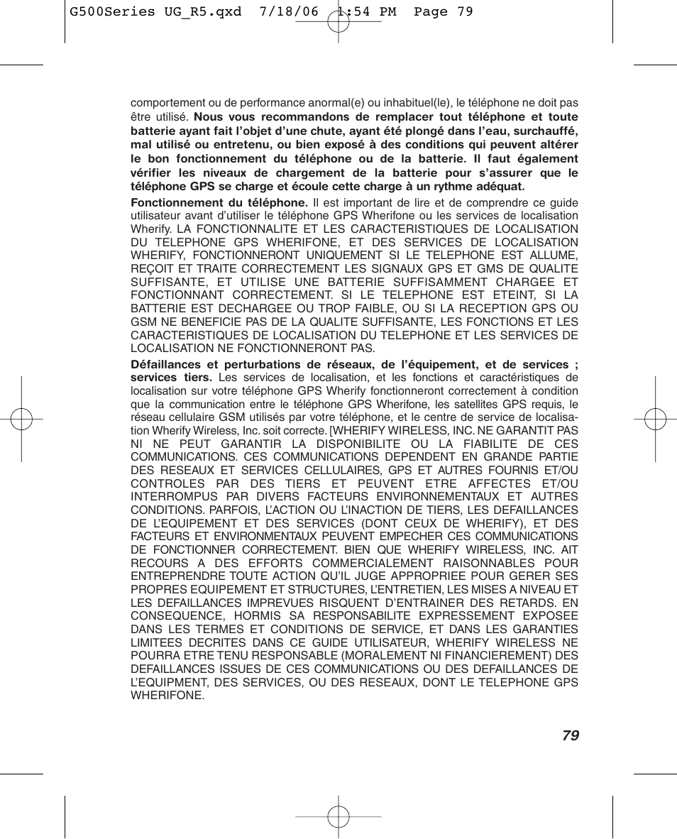 Wherify Wireless Wherifone G500 Series User Manual | Page 91 / 148
