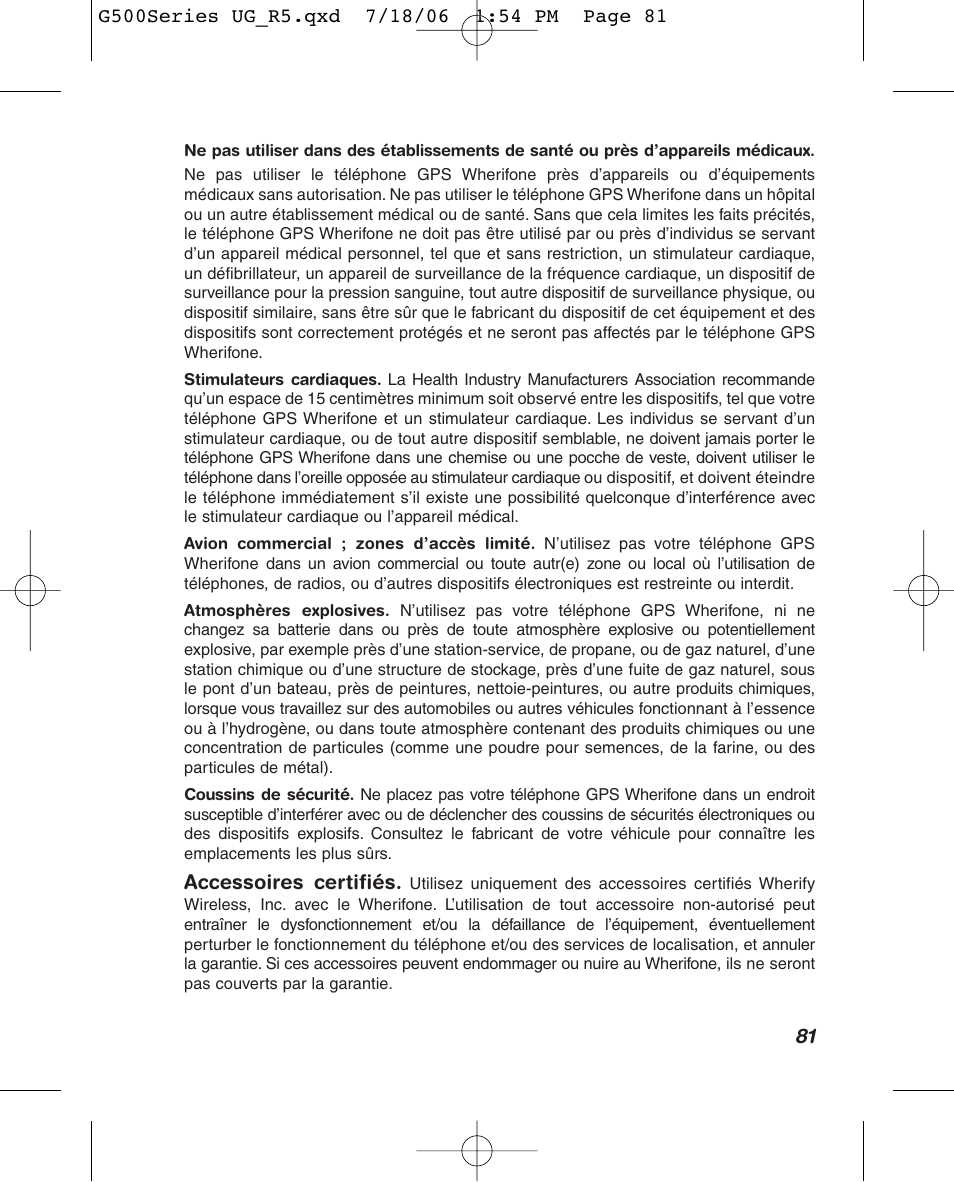 Wherify Wireless Wherifone G500 Series User Manual | Page 93 / 148