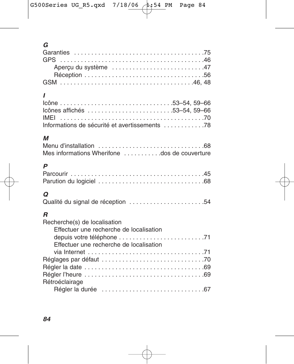 Wherify Wireless Wherifone G500 Series User Manual | Page 96 / 148