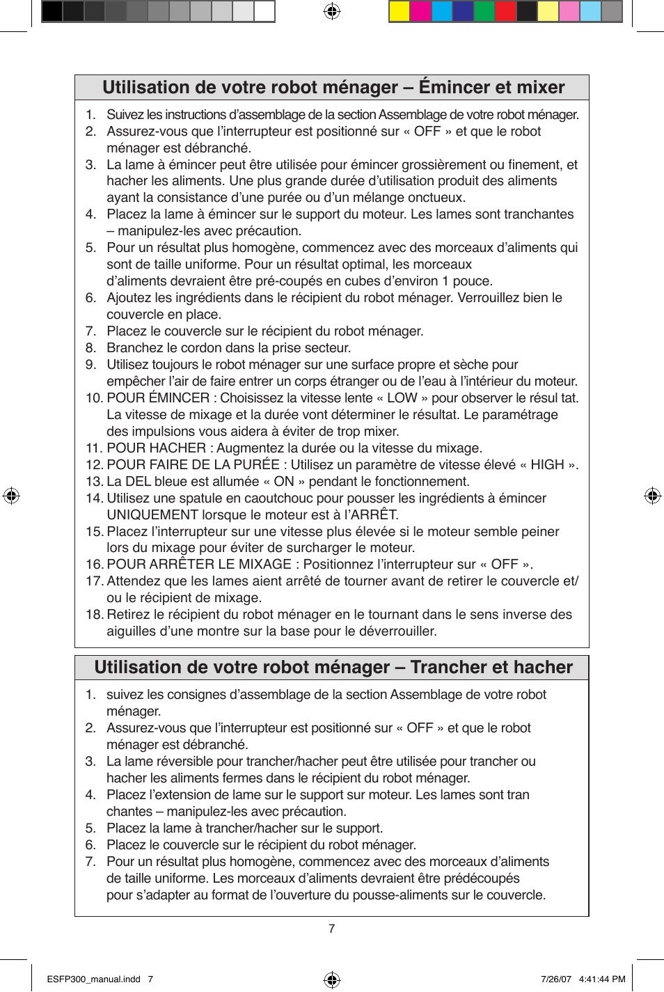 West Bend ESFP300 User Manual | Page 17 / 31