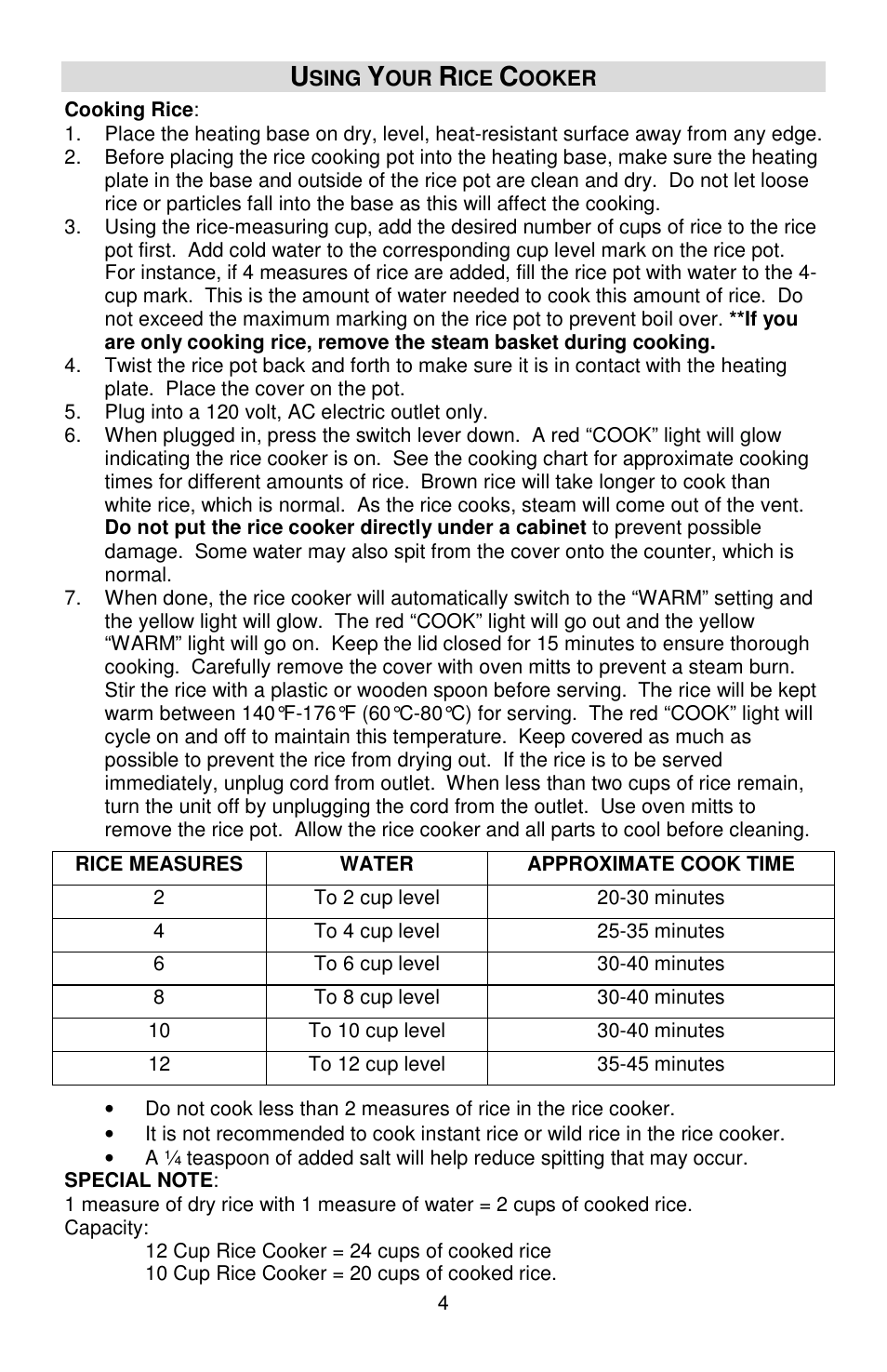 West Bend L5808 User Manual | Page 4 / 24