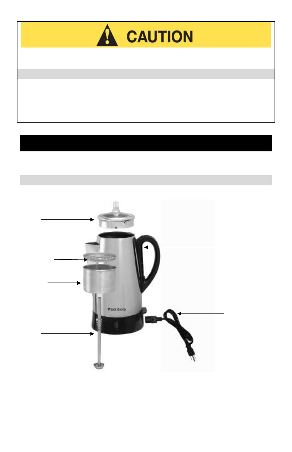 Save these instructions, Precautions for use around children, Getting to know your percolator | West Bend Coffeemaker User Manual | Page 4 / 24