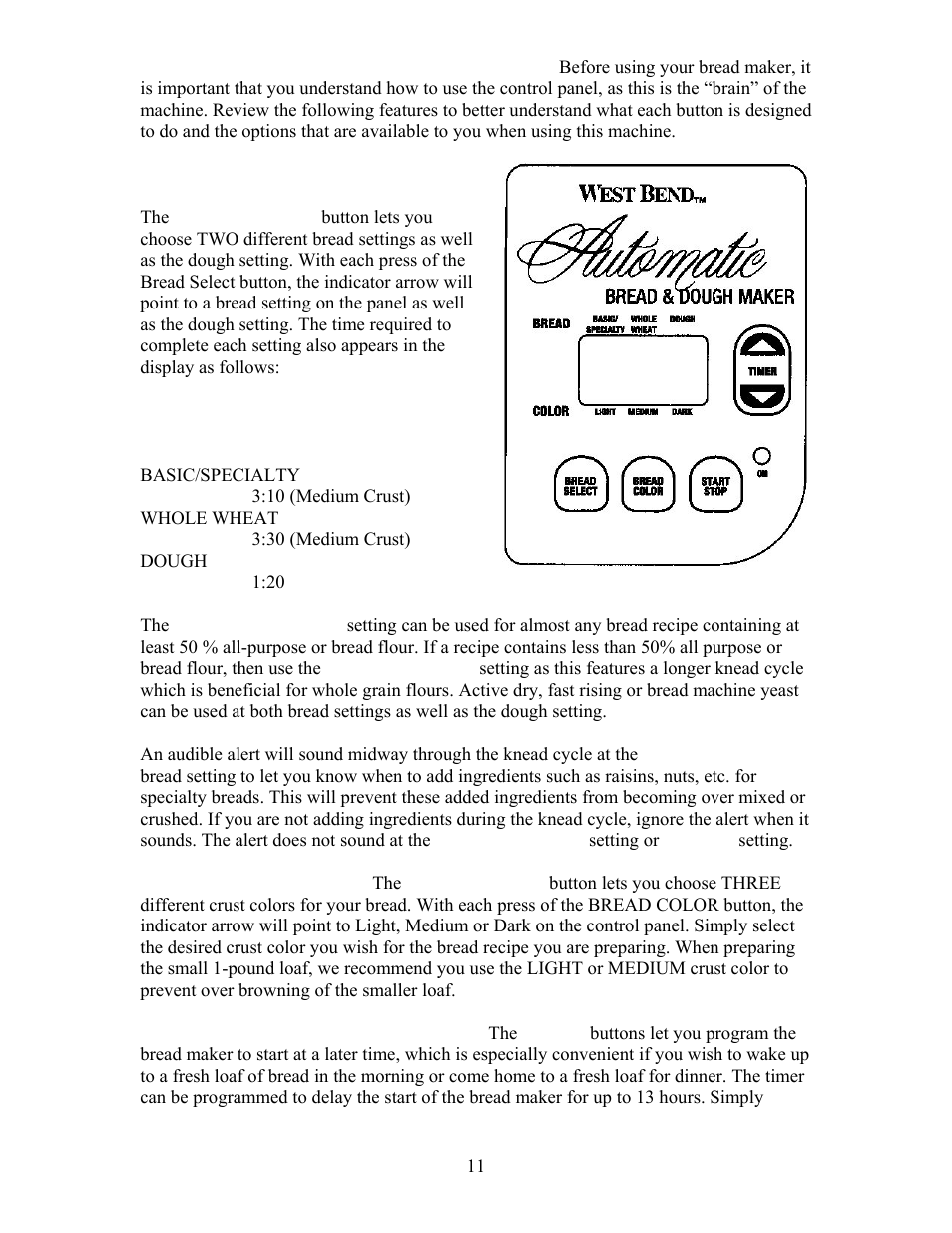 West Bend L4805 User Manual | Page 11 / 53