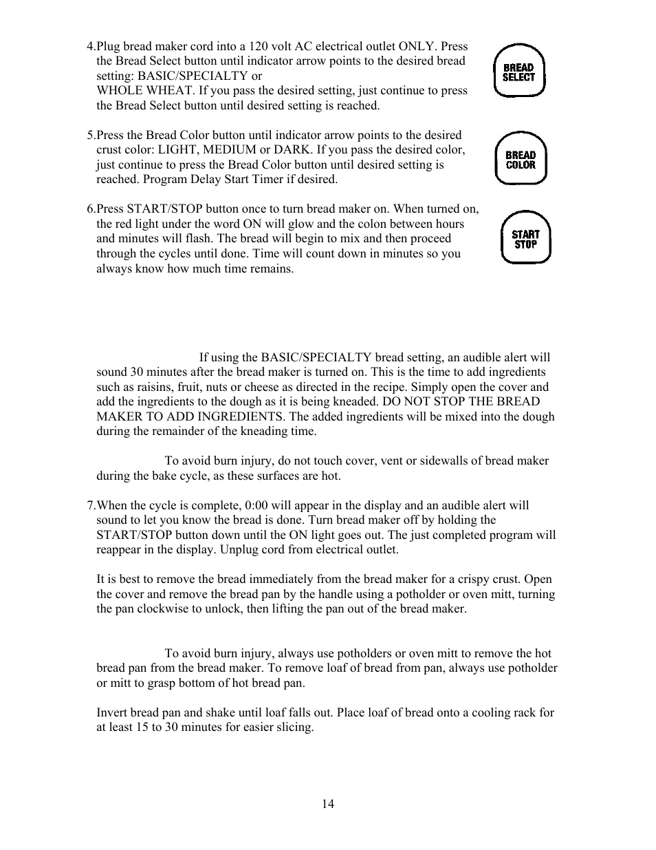 West Bend L4805 User Manual | Page 14 / 53