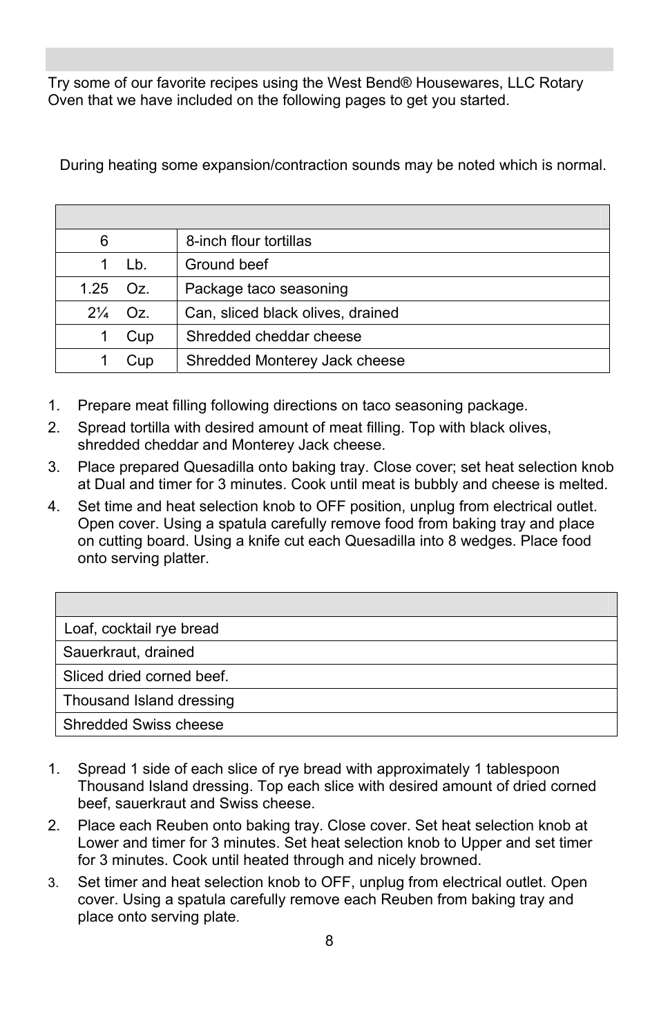 Recipes | West Bend Rotisserie Oven User Manual | Page 8 / 32