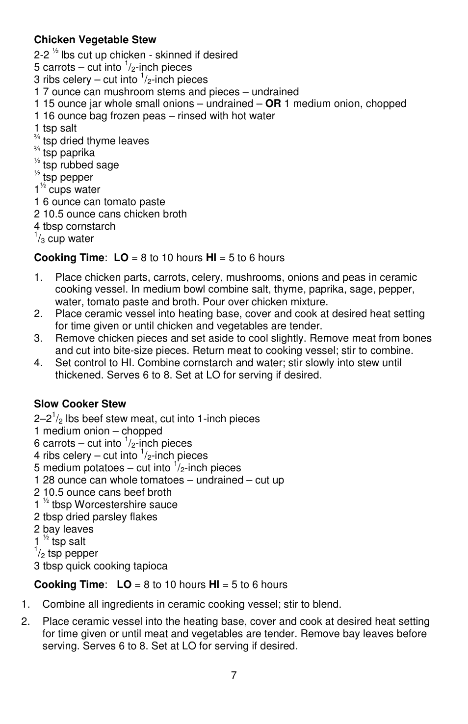 West Bend QUART CROCKERY 7 User Manual | Page 7 / 36