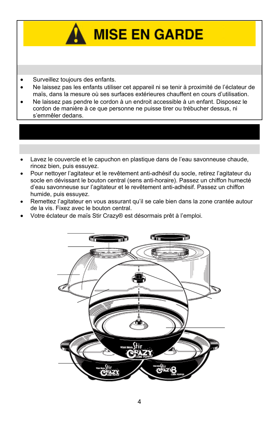 Avant la première utilisation, Conservez ces instructions | West Bend 8 quart User Manual | Page 12 / 24
