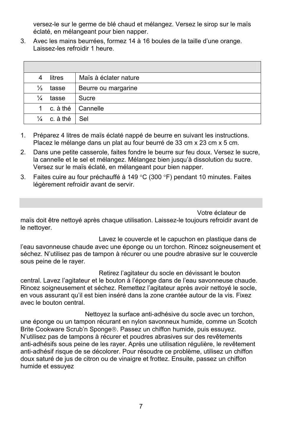Nettoyage de l’éclateur de maïs stir crazy | West Bend 8 quart User Manual | Page 15 / 24