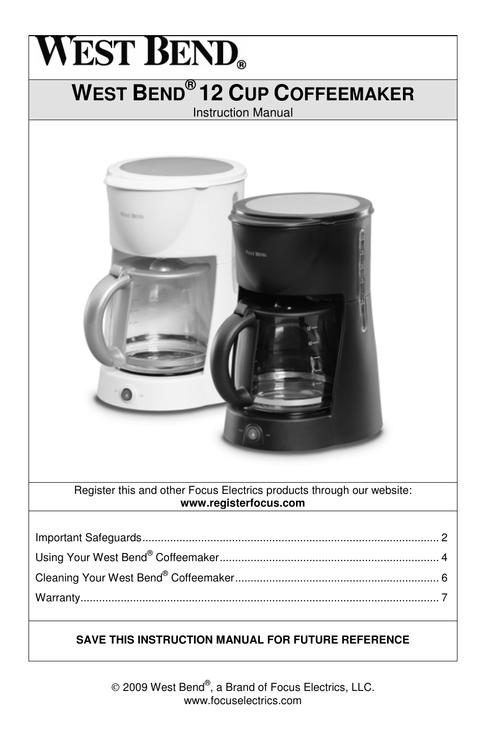 West Bend 56310 User Manual | 24 pages