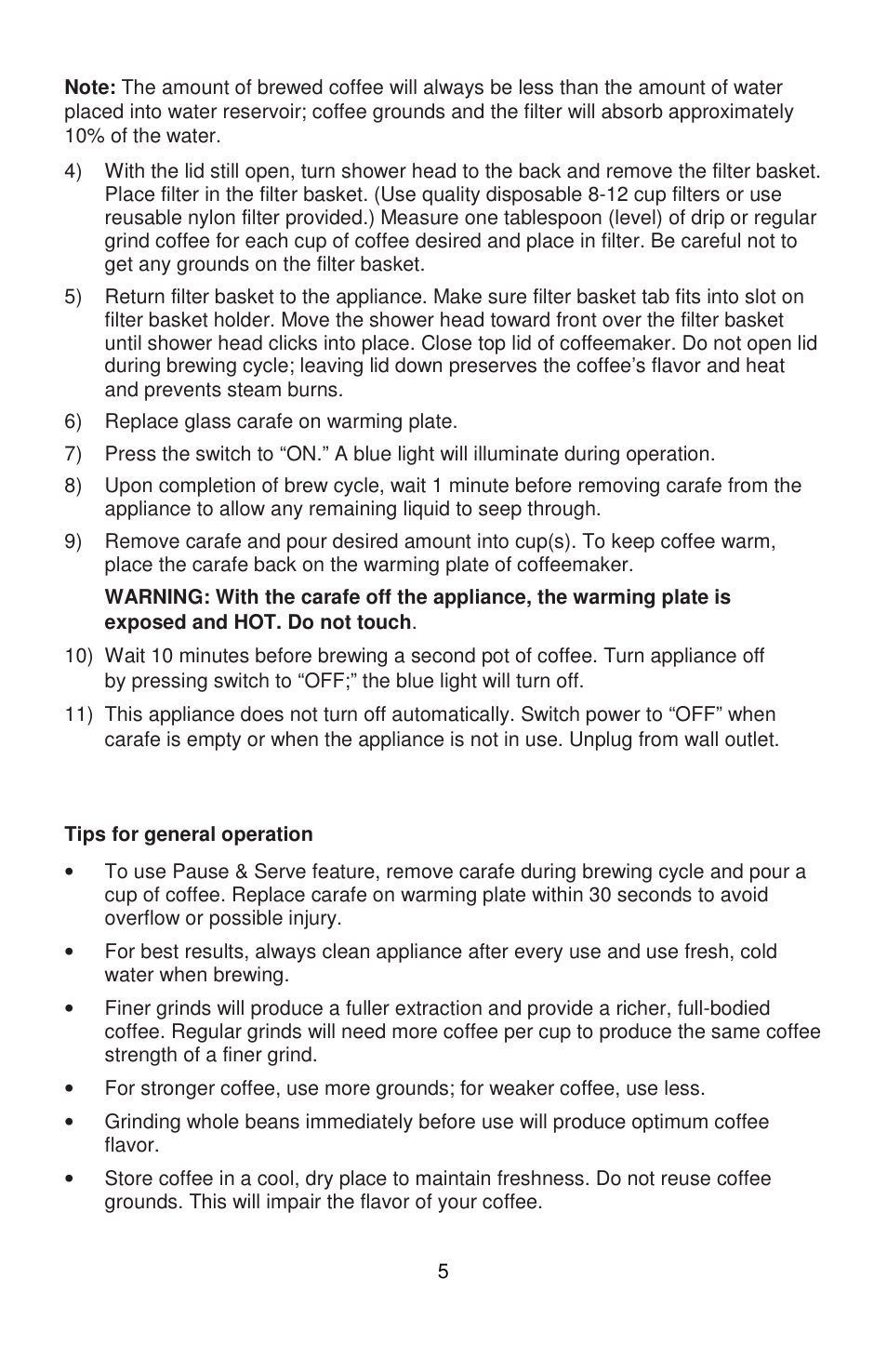 West Bend 56310 User Manual | Page 5 / 24