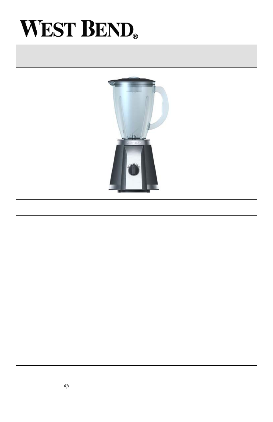 West Bend L5696 User Manual | 24 pages
