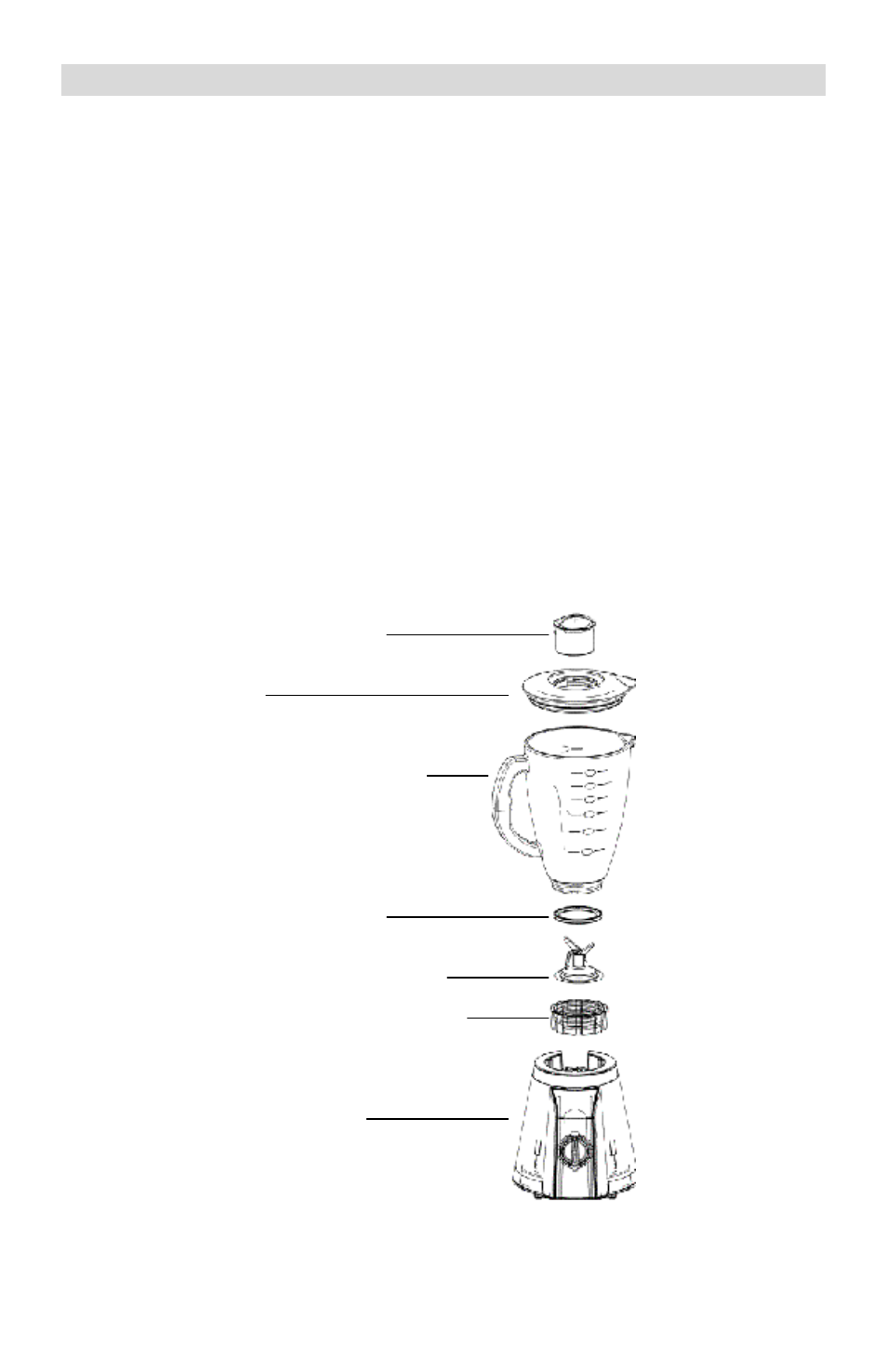 Ensamble de la licuadora, Tapón de la tapa | West Bend L5696 User Manual | Page 21 / 24