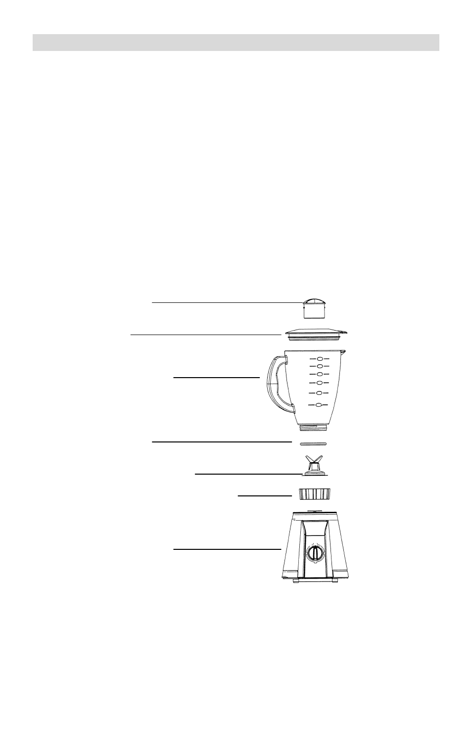 Assembling your blender, Lid cap, Motor base | West Bend L5696 User Manual | Page 5 / 24