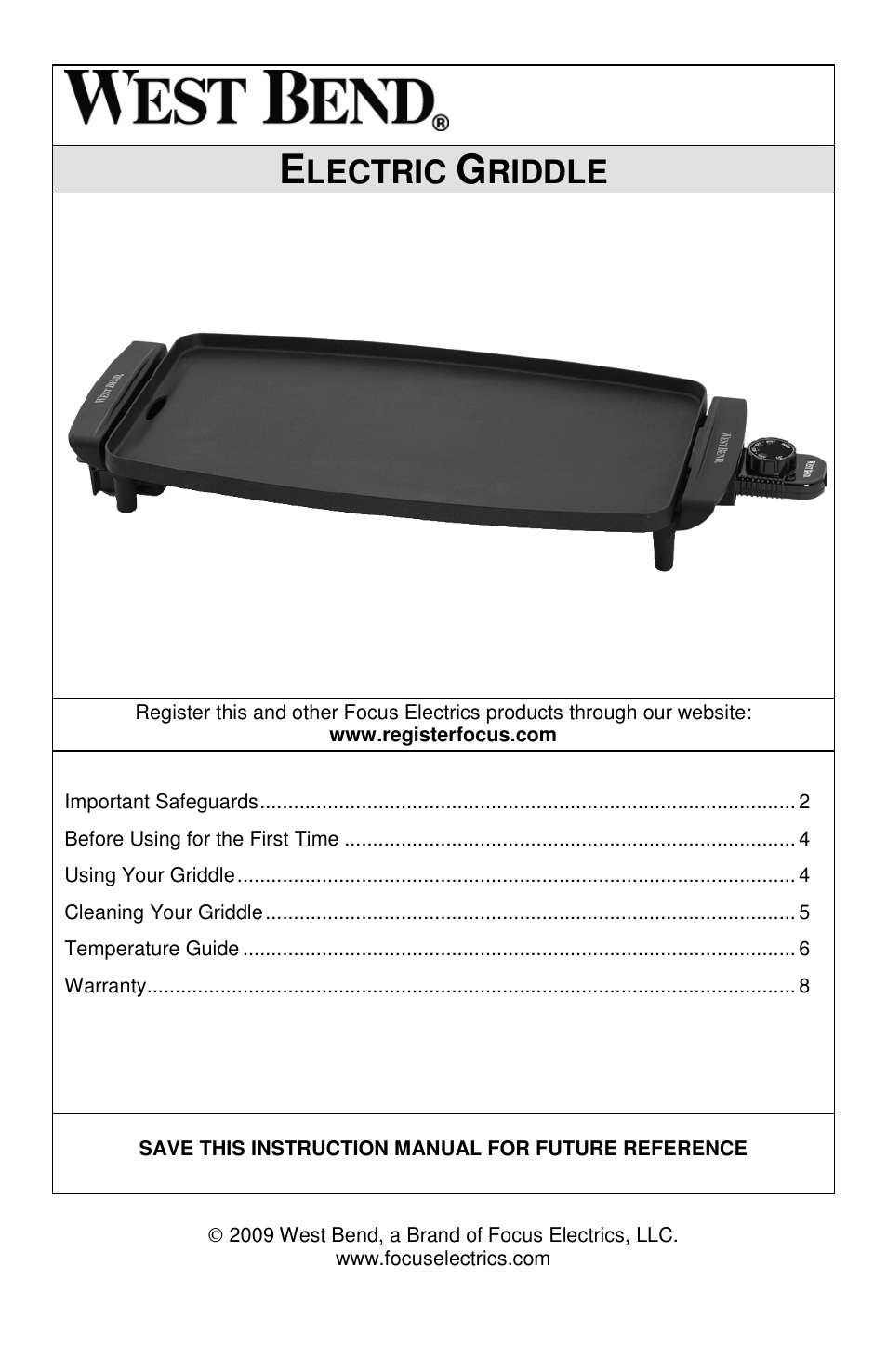 West Bend 76225 User Manual | 24 pages