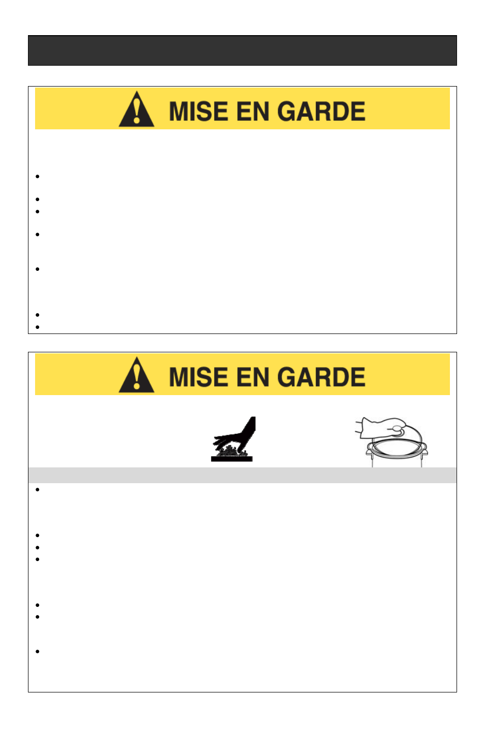 Précautions de sécurité à haute température, Precautions importantes | West Bend Cooker User Manual | Page 12 / 32