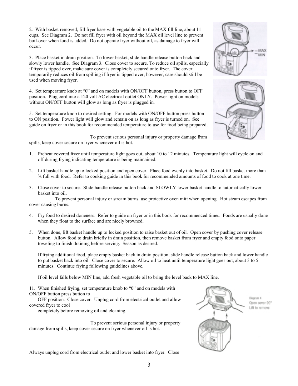 West Bend DELUXE DEEP FRYER L 5265 User Manual | Page 3 / 6