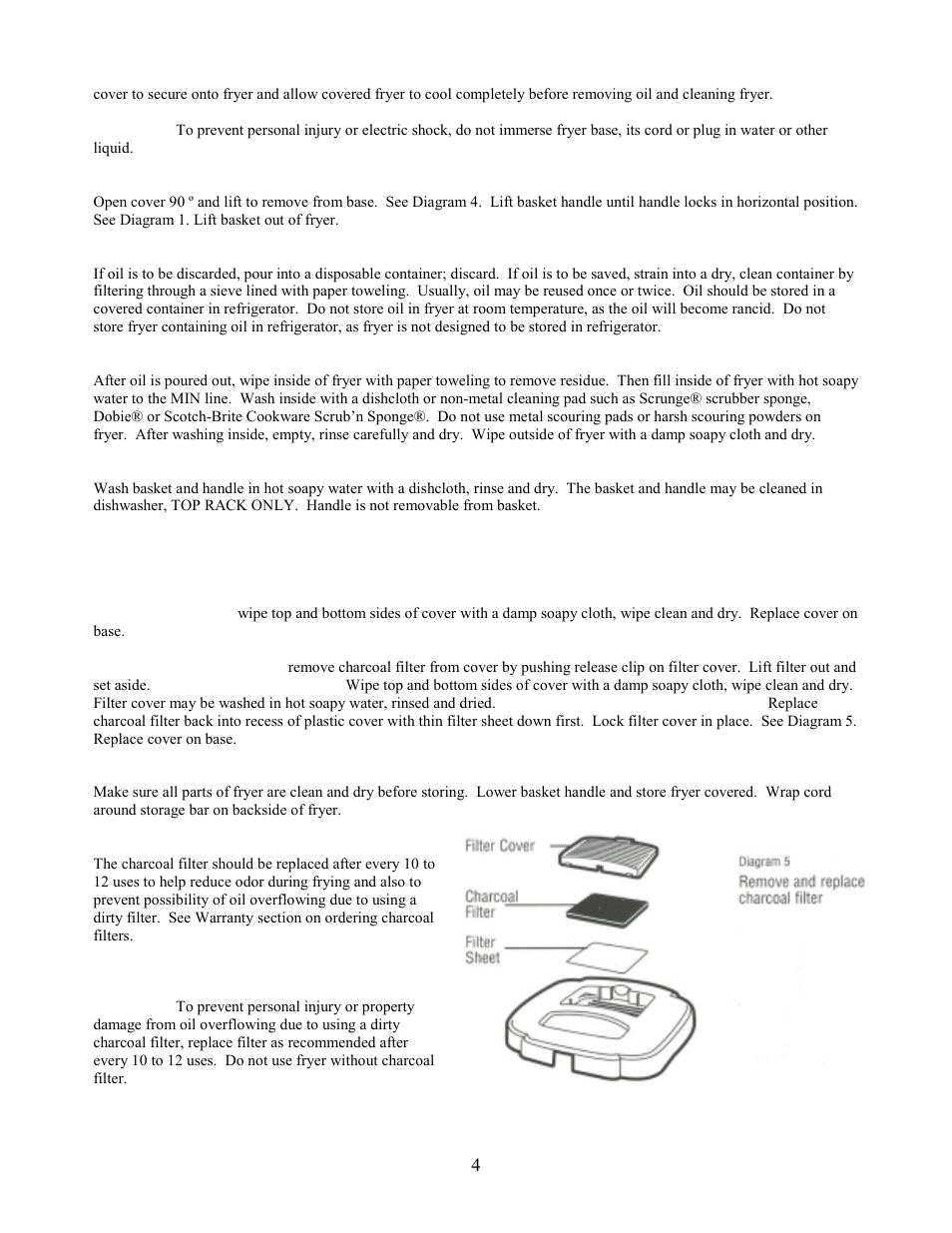 West Bend DELUXE DEEP FRYER L 5265 User Manual | Page 4 / 6