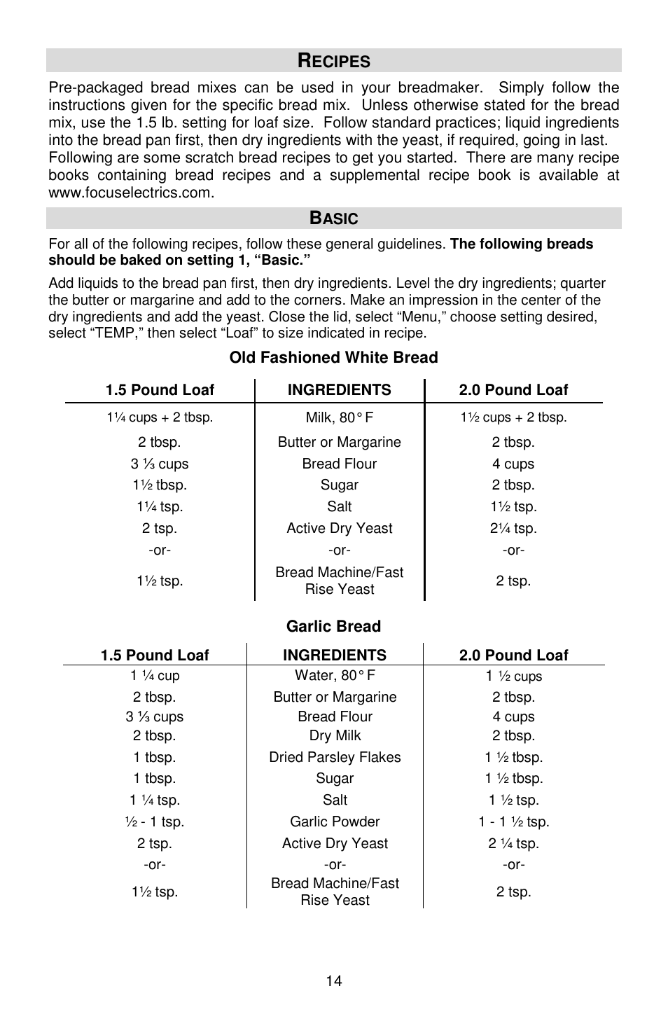 West Bend Hi-Rise L5778C User Manual | Page 14 / 75