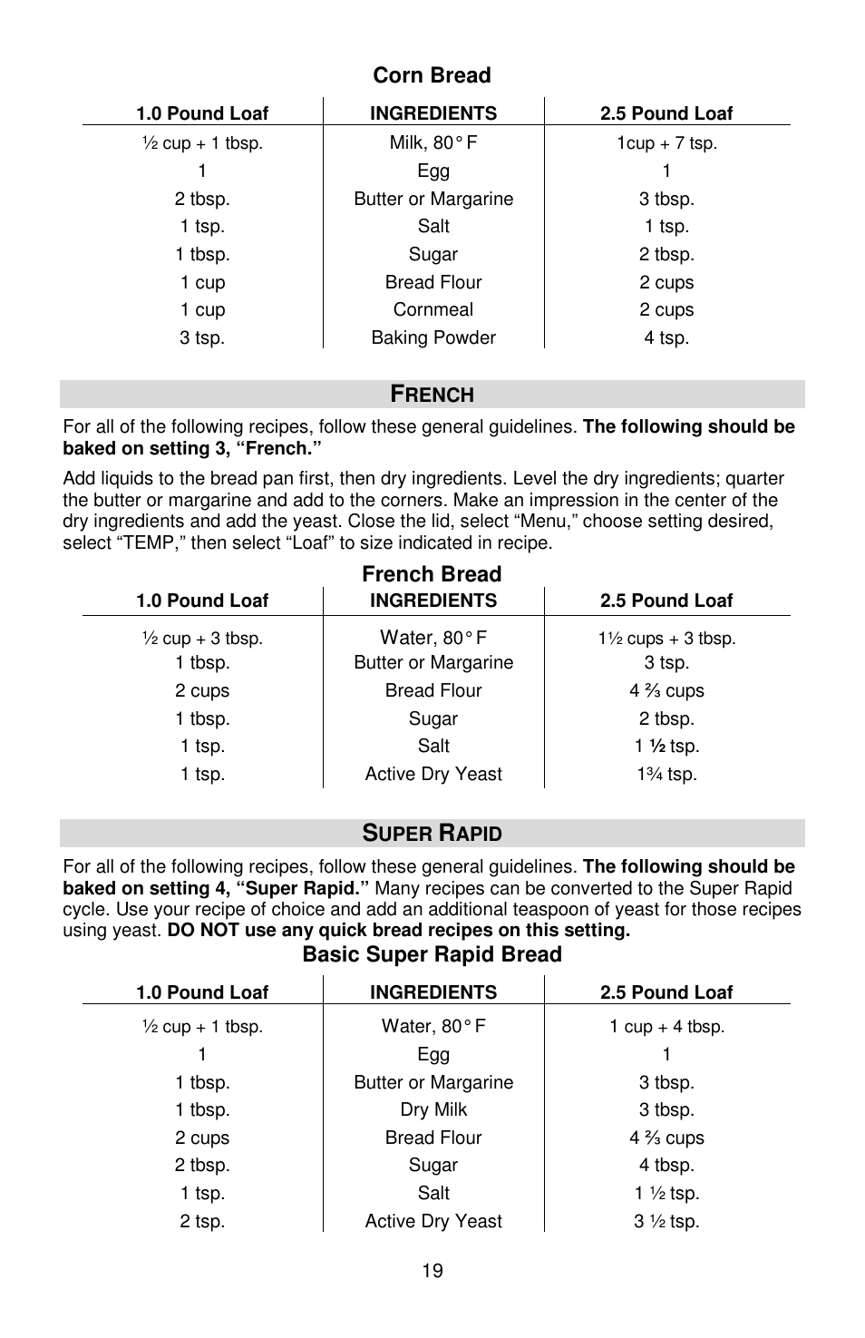 West Bend Hi-Rise L5778C User Manual | Page 19 / 75