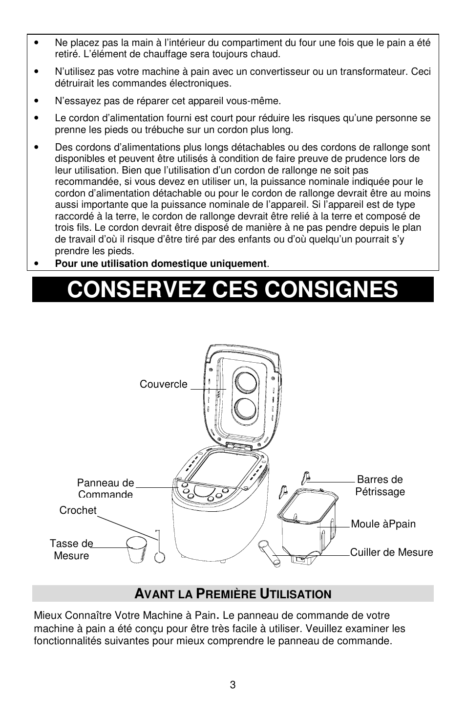 Conservez ces consignes | West Bend Hi-Rise L5778C User Manual | Page 27 / 75