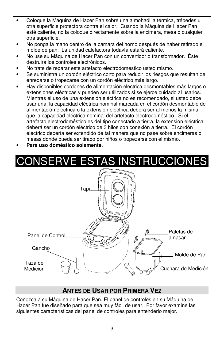 Conserve estas instrucciones | West Bend Hi-Rise L5778C User Manual | Page 52 / 75