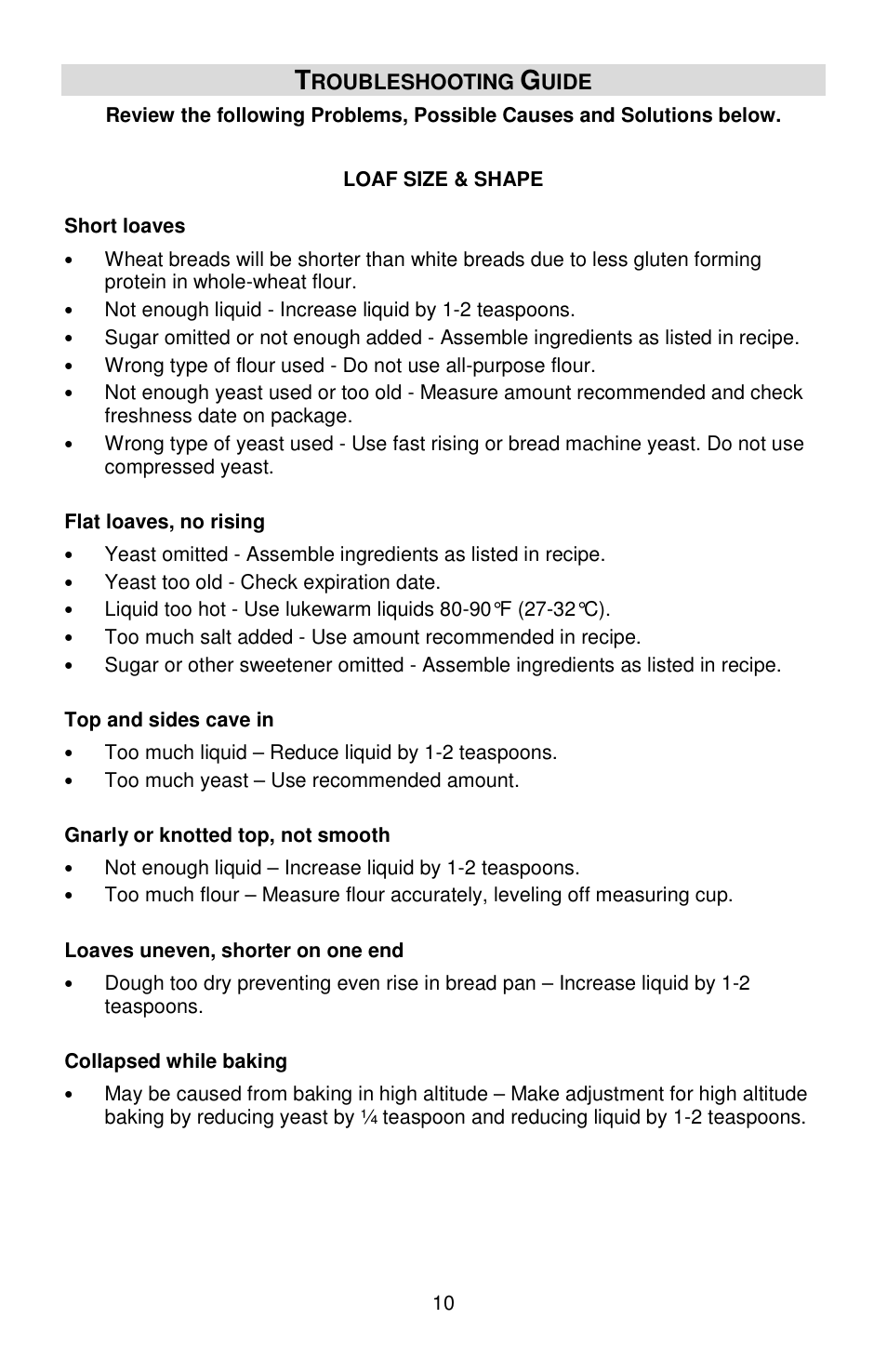 West Bend 41400 User Manual | Page 10 / 68