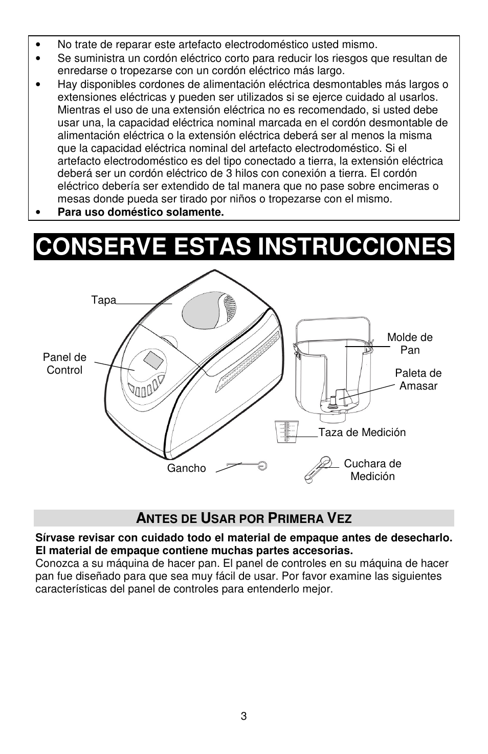 Conserve estas instrucciones | West Bend 41400 User Manual | Page 48 / 68