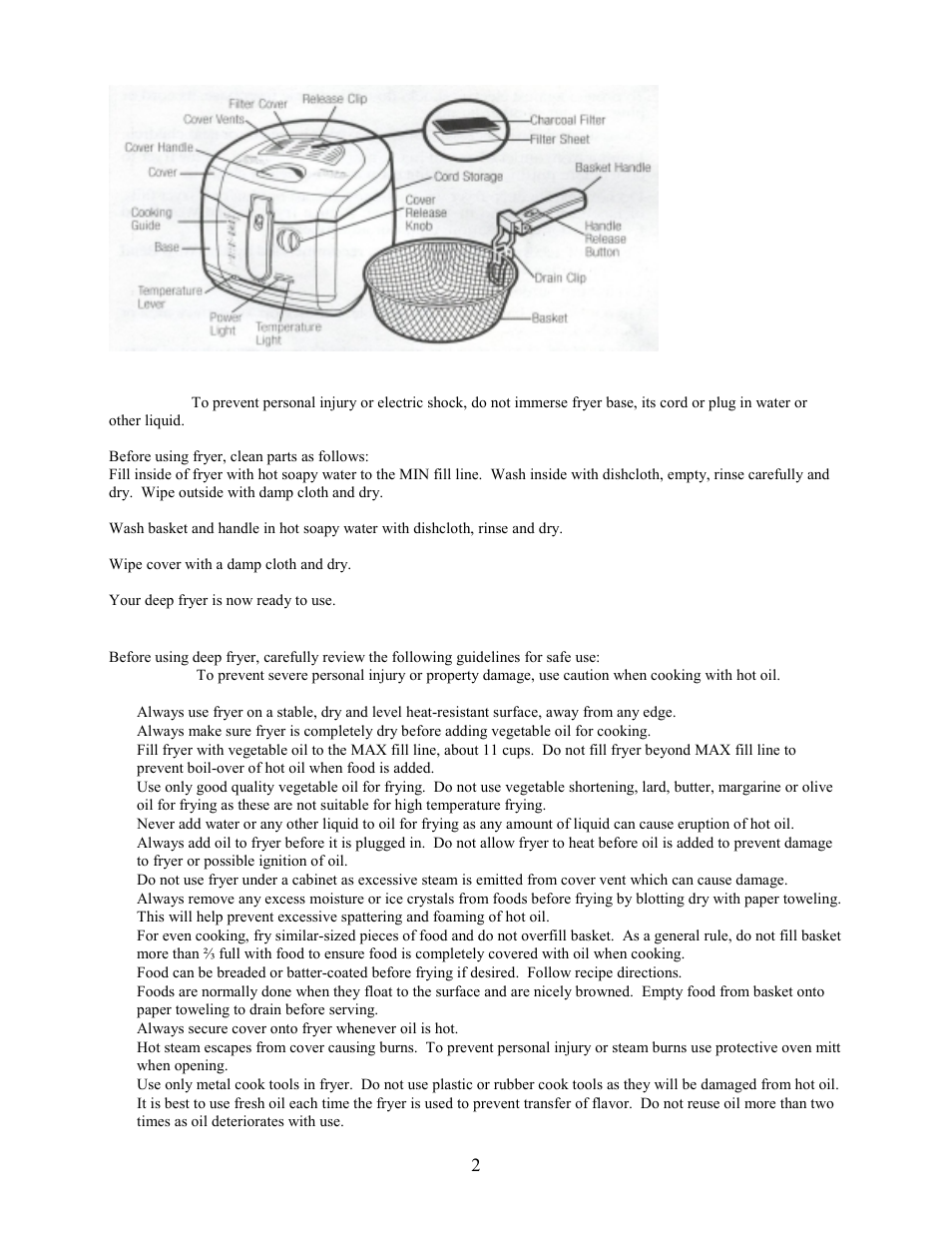 Clean before using | West Bend L 5179 User Manual | Page 2 / 6