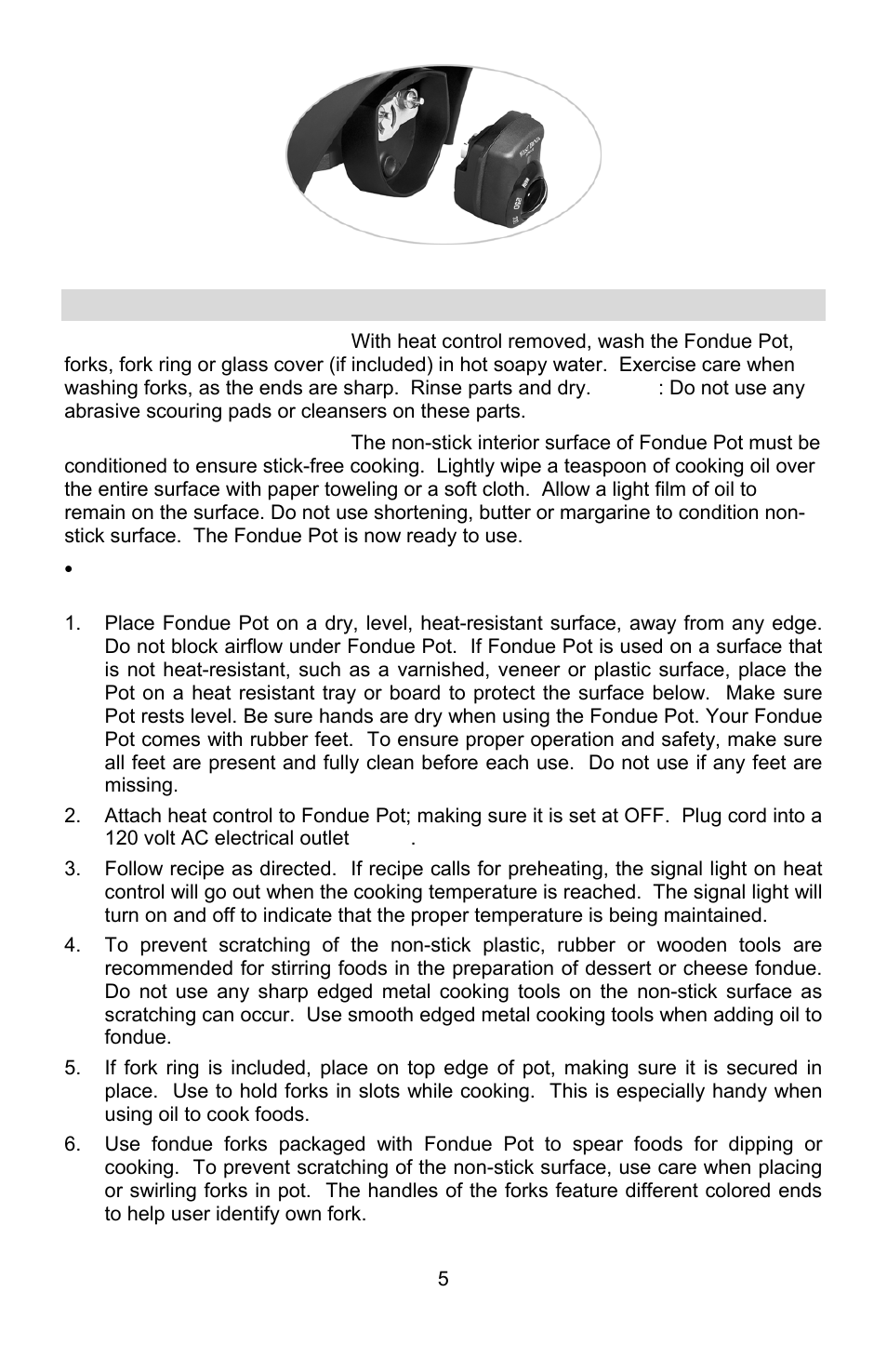 Using your fondue pot | West Bend ELECTRIC FONDUE POT User Manual | Page 5 / 40