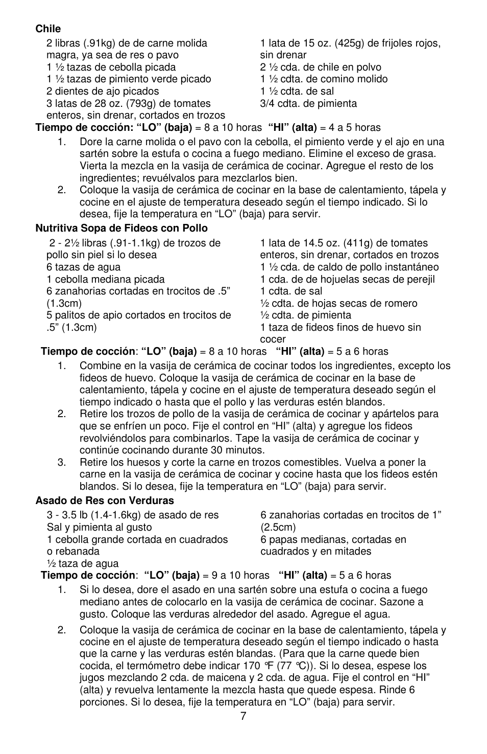West Bend Crockery 84306 User Manual | Page 25 / 28