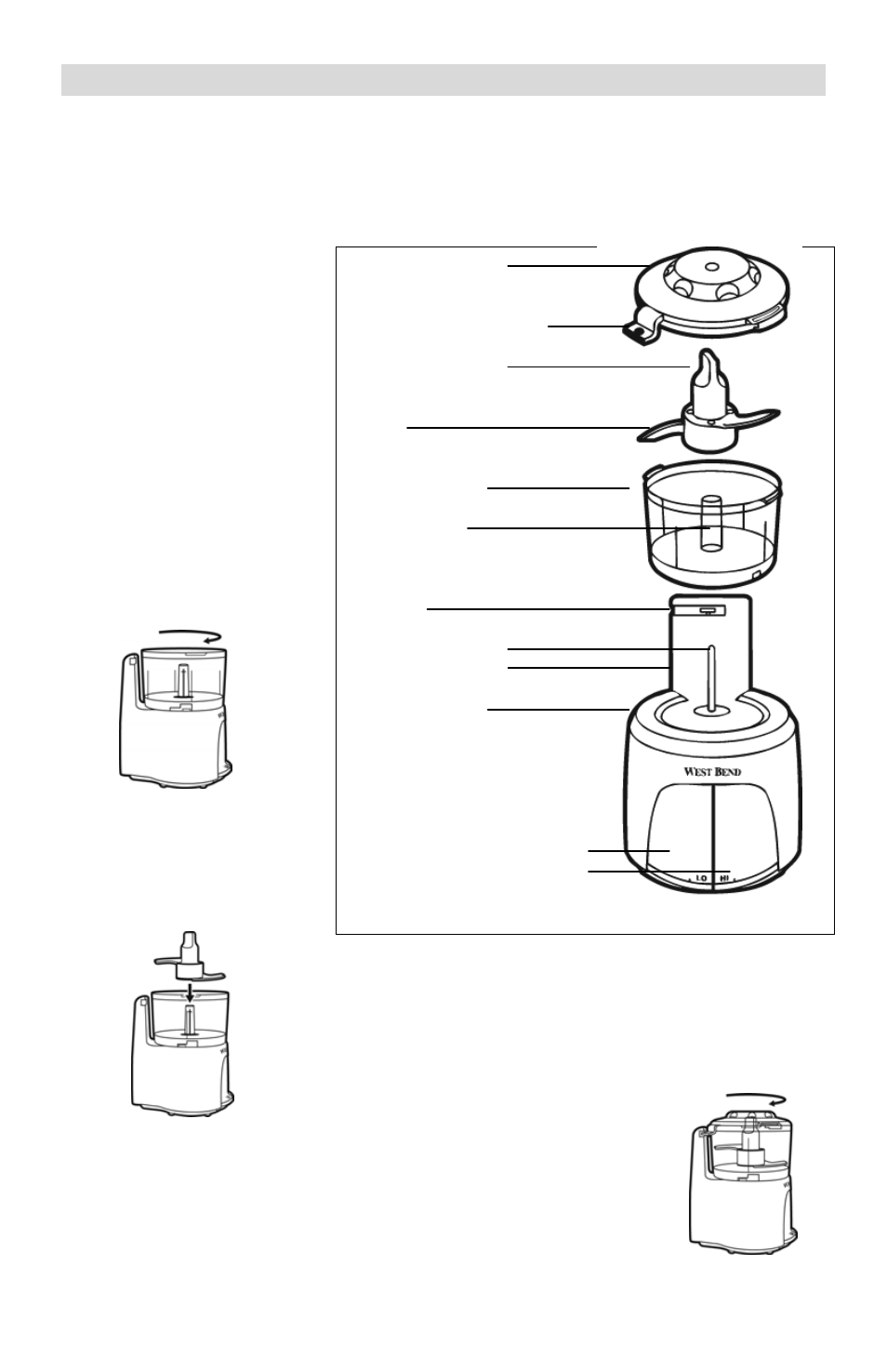 Utilisation de votre hachoir | West Bend L5685 User Manual | Page 12 / 24
