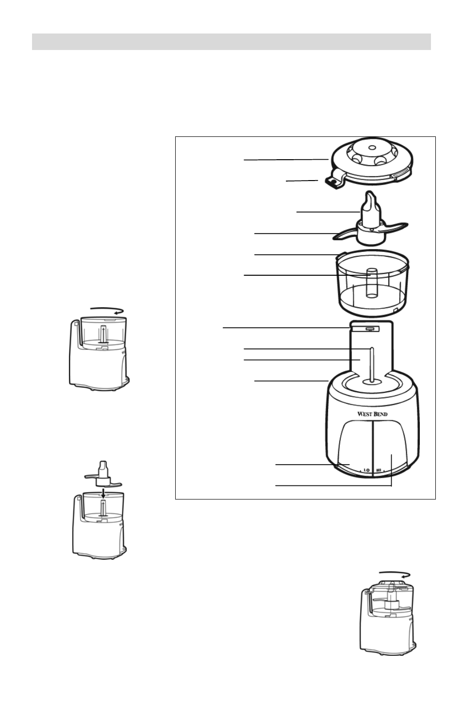 Using your food chopper | West Bend L5685 User Manual | Page 4 / 24