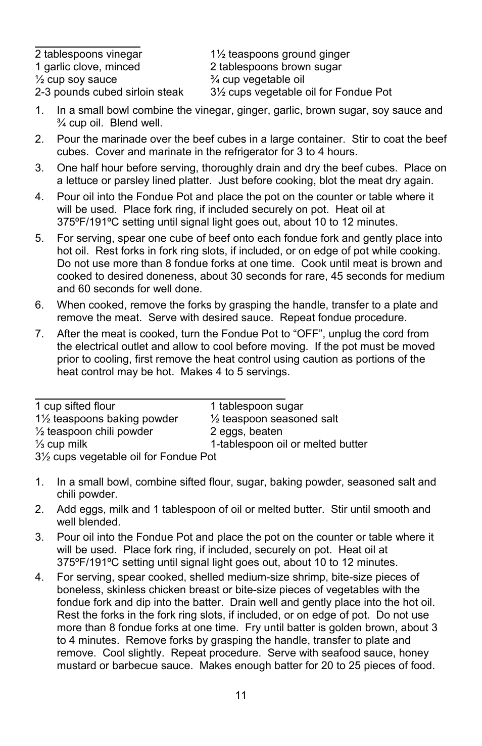 West Bend L5572D User Manual | Page 11 / 40