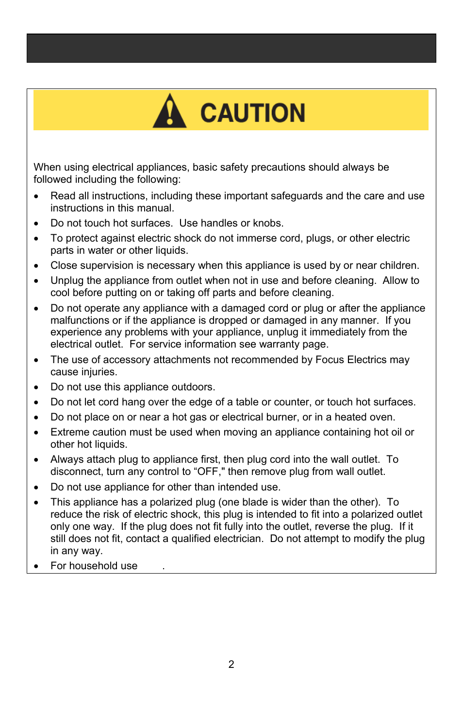 Important safeguards | West Bend L5572D User Manual | Page 2 / 40