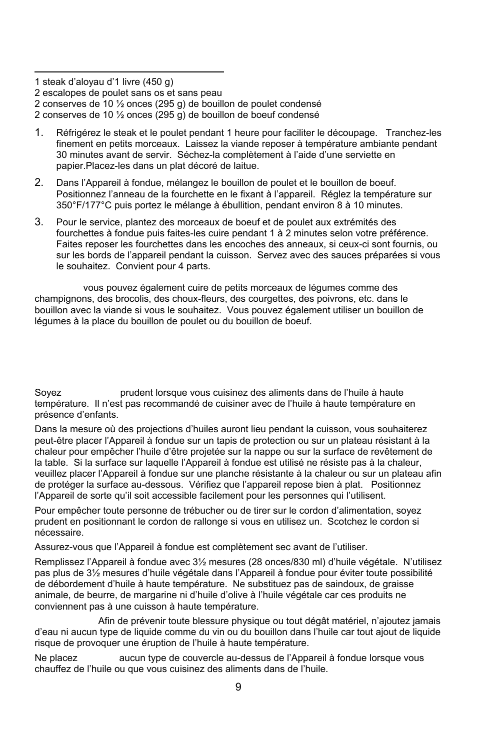 Fondue au bouillon de poulet & de boeuf | West Bend L5572D User Manual | Page 22 / 40