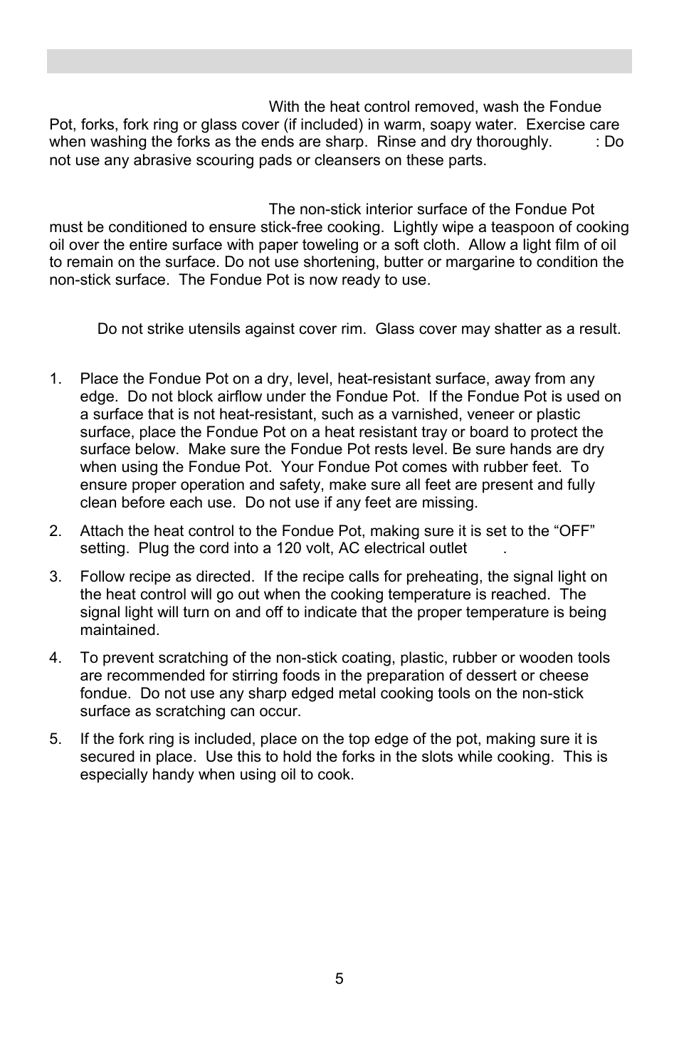 Using your fondue pot | West Bend L5572D User Manual | Page 5 / 40
