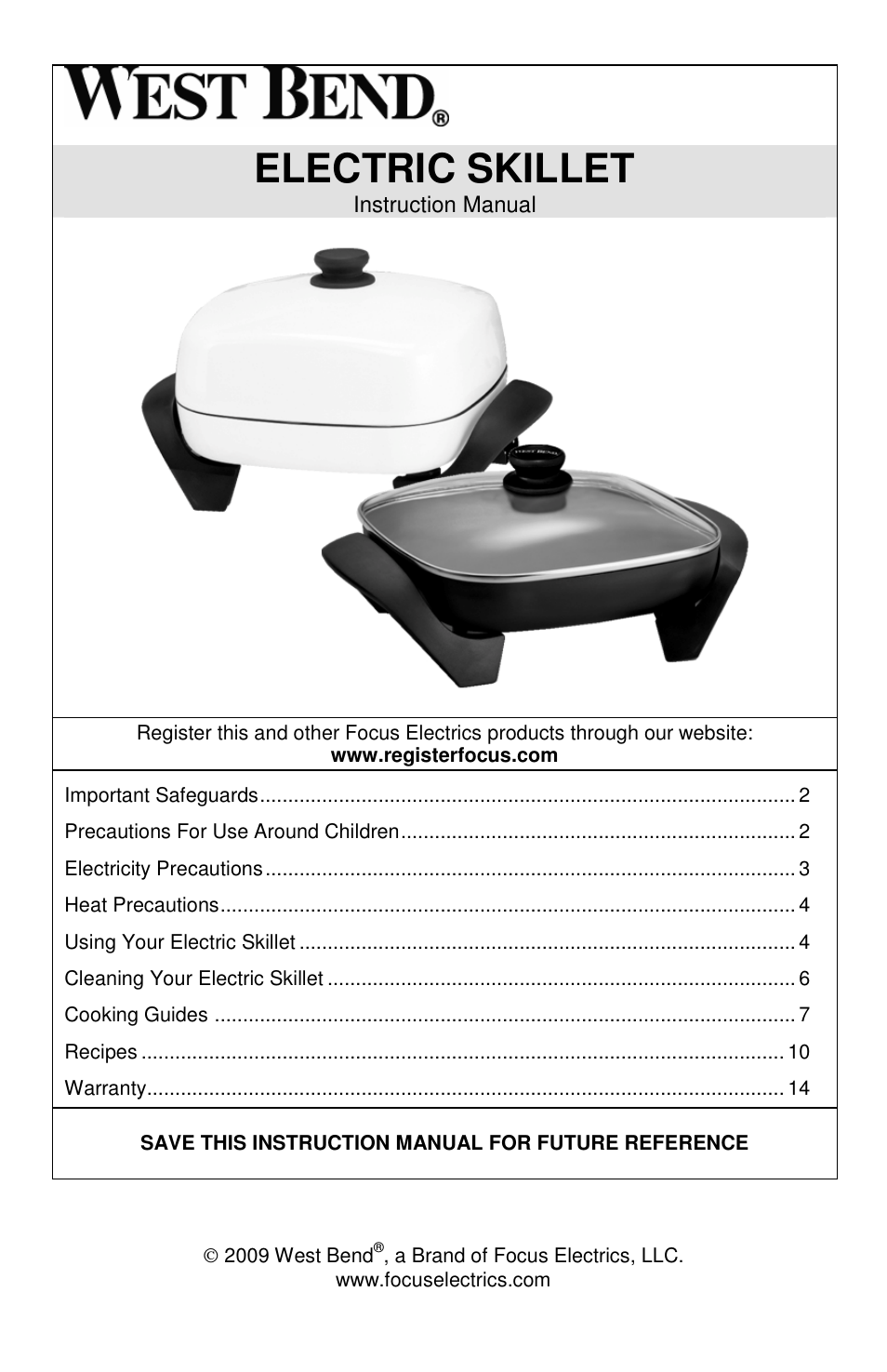 West Bend L5571D User Manual | 44 pages