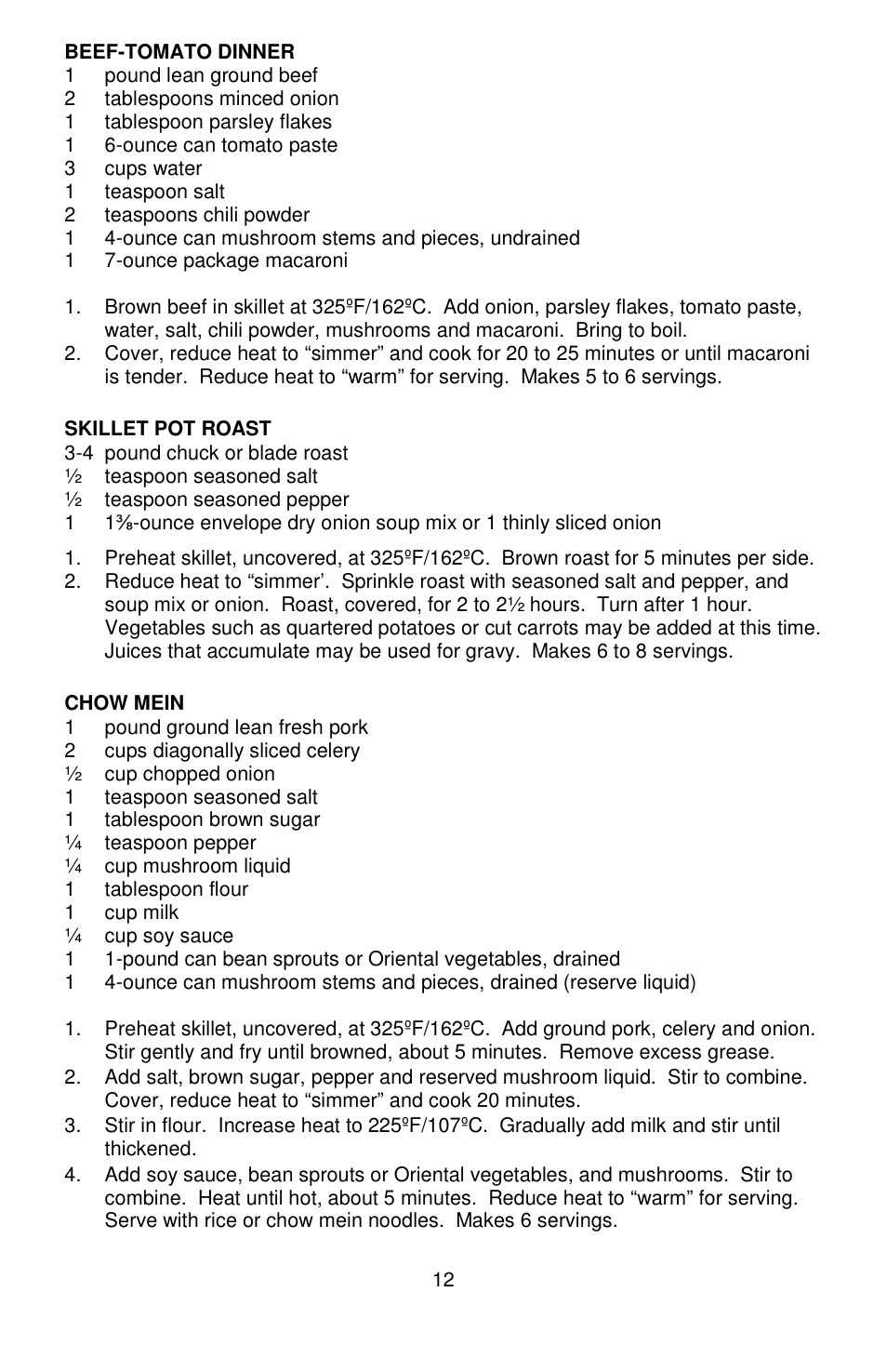 West Bend L5571D User Manual | Page 12 / 44