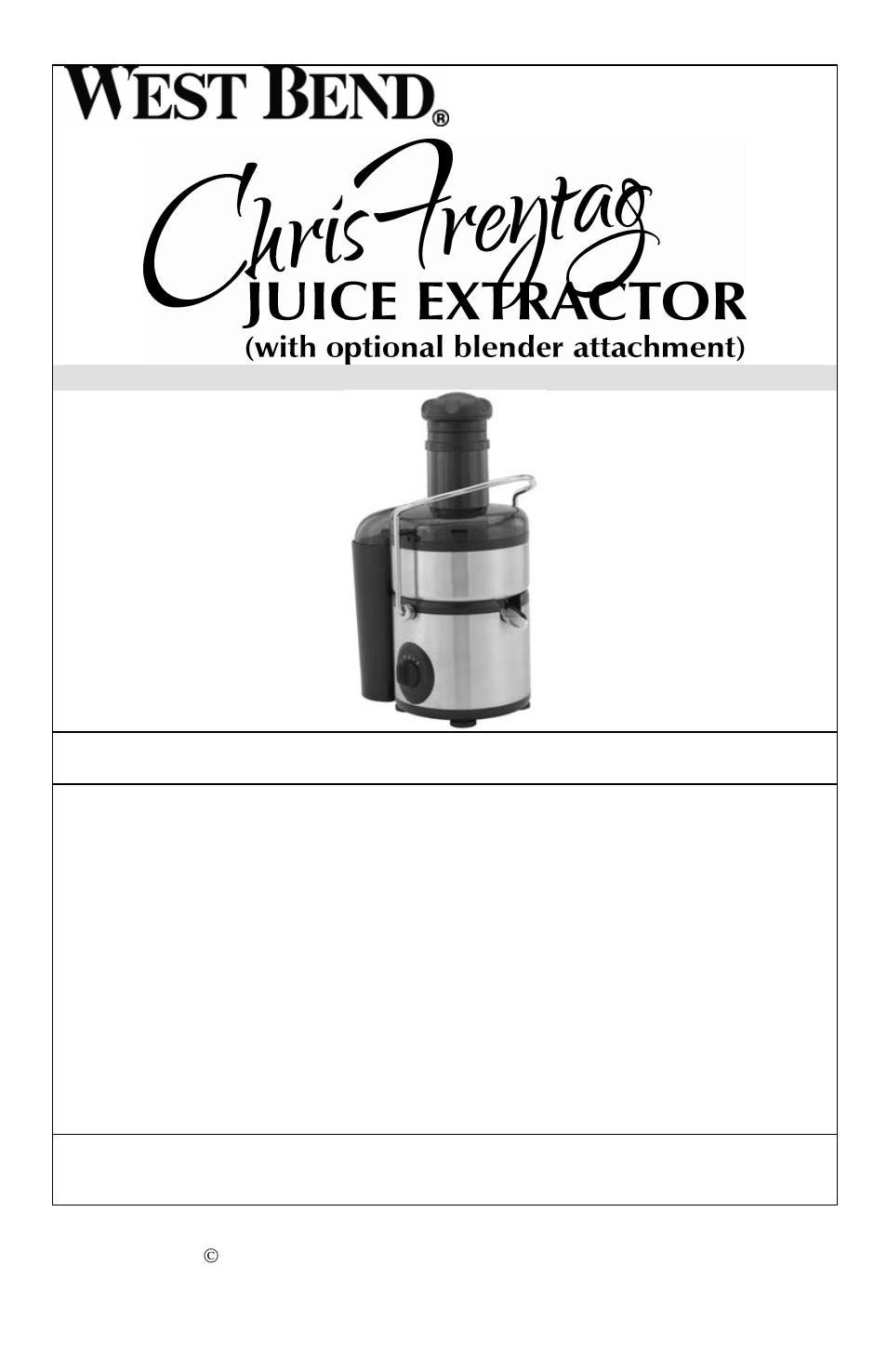 West Bend Chris Freytag L5760 User Manual | 48 pages