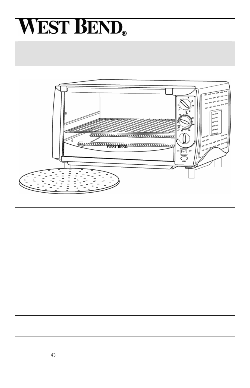 Mini-four | West Bend L5659B User Manual | Page 9 / 24