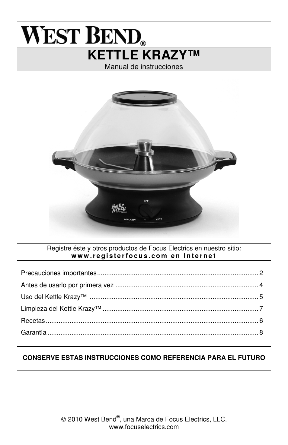 Kettle krazy | West Bend Kettle Crazy L5781A User Manual | Page 21 / 32