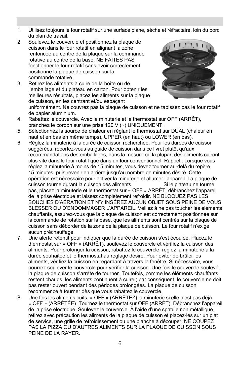 Mode d’emploi du four rotatif | West Bend Rotary Oven User Manual | Page 16 / 32