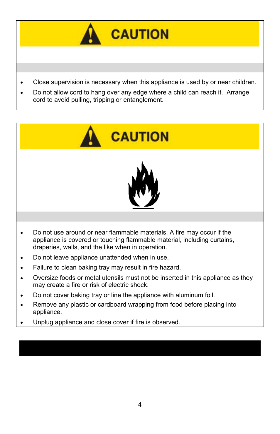 Precautions for use around children, Fire precautions, Save these instructions | West Bend Rotary Oven User Manual | Page 4 / 32