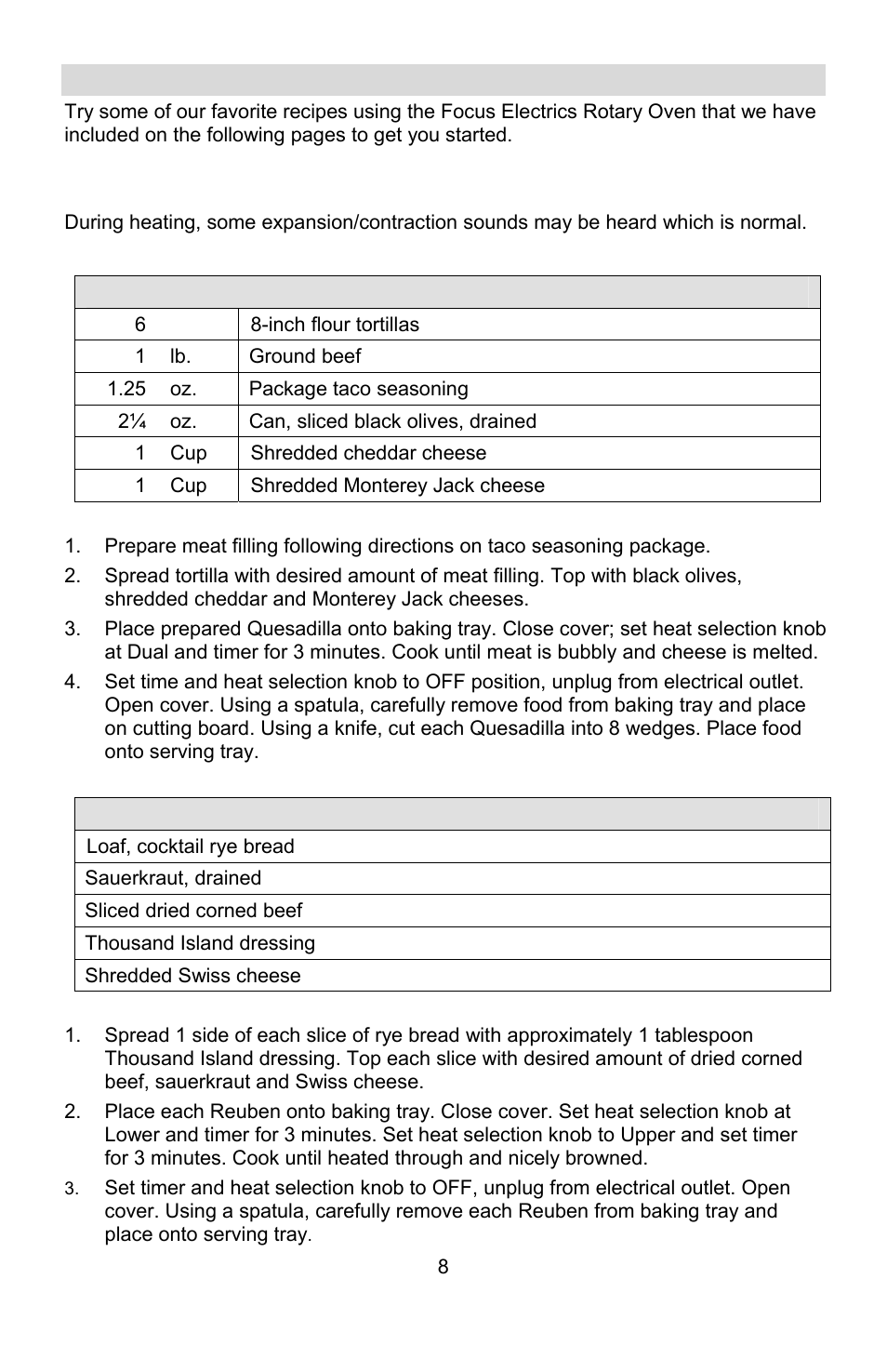 Recipes | West Bend Rotary Oven User Manual | Page 8 / 32