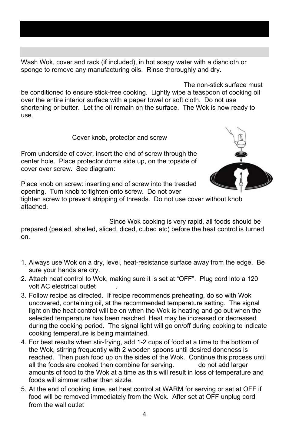 Using your electric wok, Operating the wok, Save these instructions | West Bend Housewares Electric Wok User Manual | Page 4 / 48